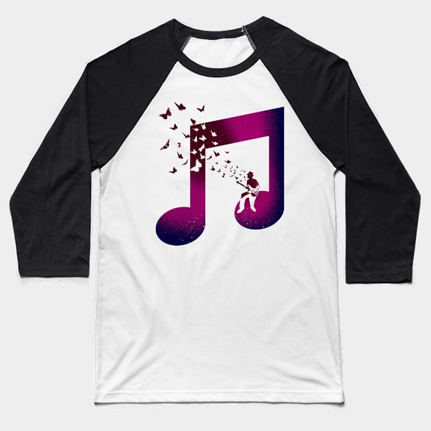 music bass guitar Baseball T-Shirt by barmalisiRTB